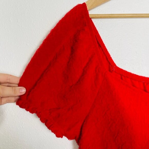 Madden NYC XXL Red Textured Tie Bust Mini Dress - Picture 10 of 15